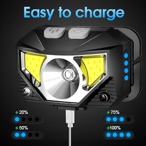 Projecteurs à LED lumineux avec capteur de mouvement, lot de 2