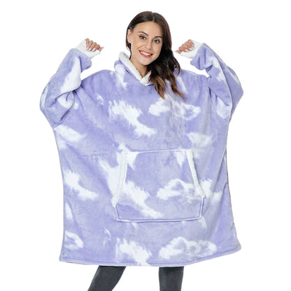 Sweat-couverture à capuche douillet pour adulte