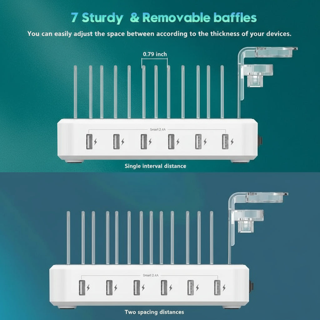 Station de chargement USB multiple compacte