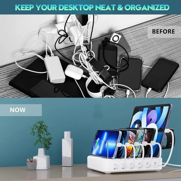 Station de chargement USB multiple compacte