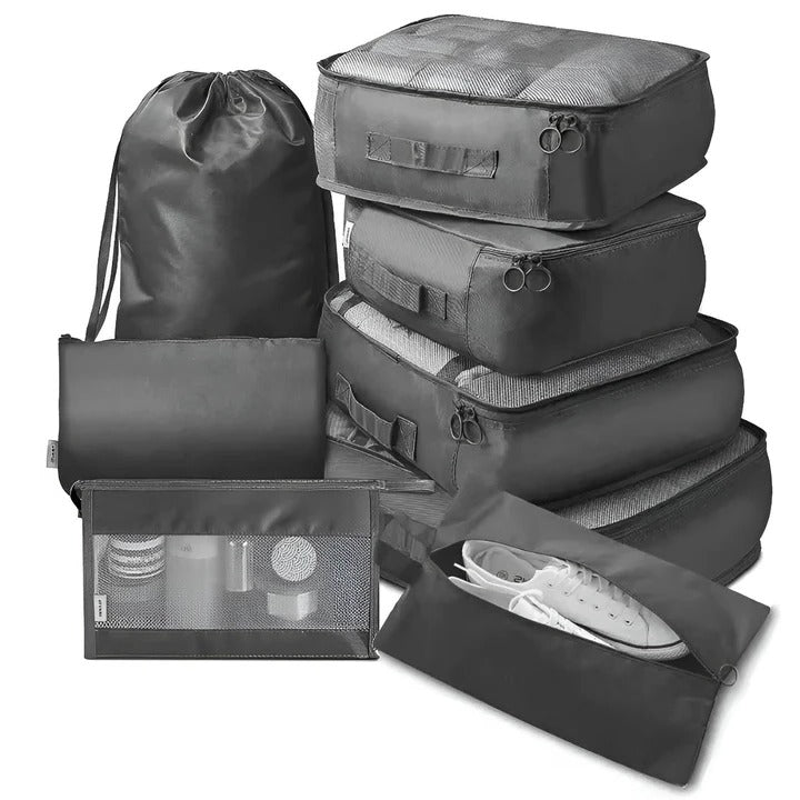 Travel Packing Cubes, 7 Piece Storage Set - Ortekor