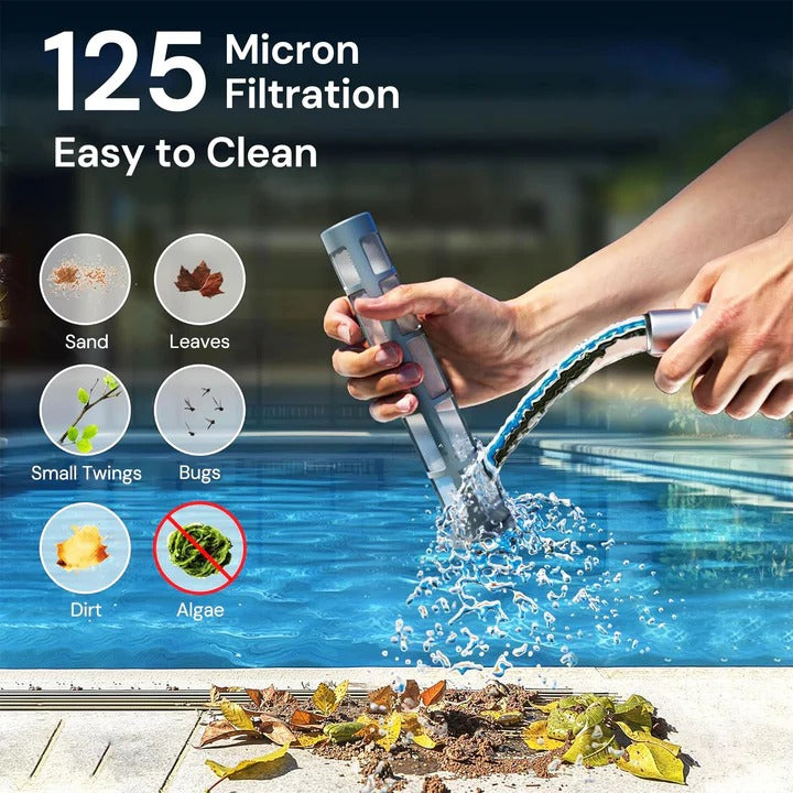 Nettoyeur de piscine sans fil portable
