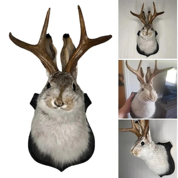 Décoration murale décorative en bois Jackalope
