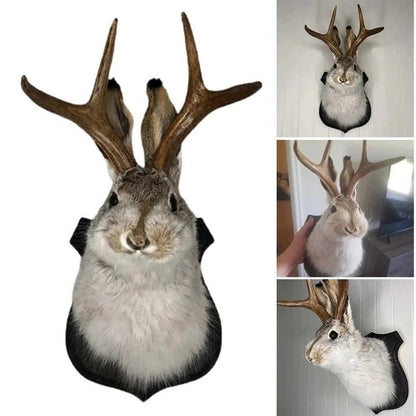 Décoration murale décorative en bois Jackalope