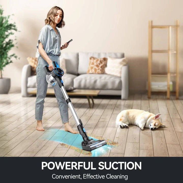 Aspirateur sans fil rechargeable pour la maison avec suceur plat à LED