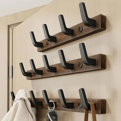 Porte-manteau mural rustique en bois