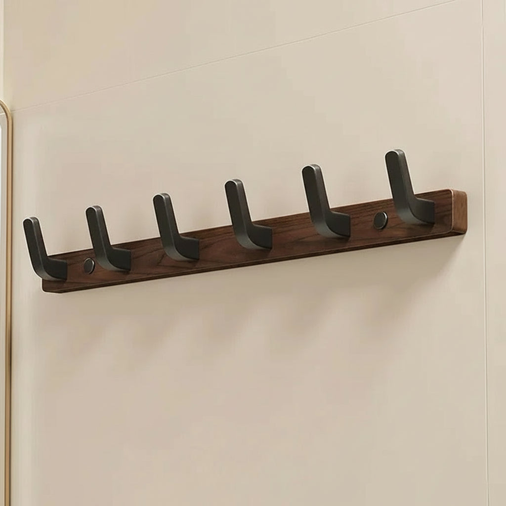 Porte-manteau mural rustique en bois