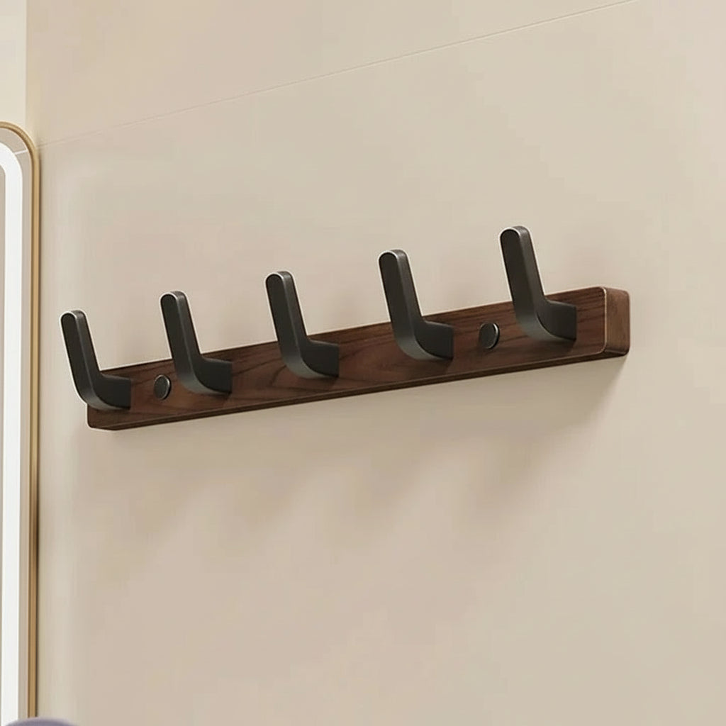 Porte-manteau mural rustique en bois