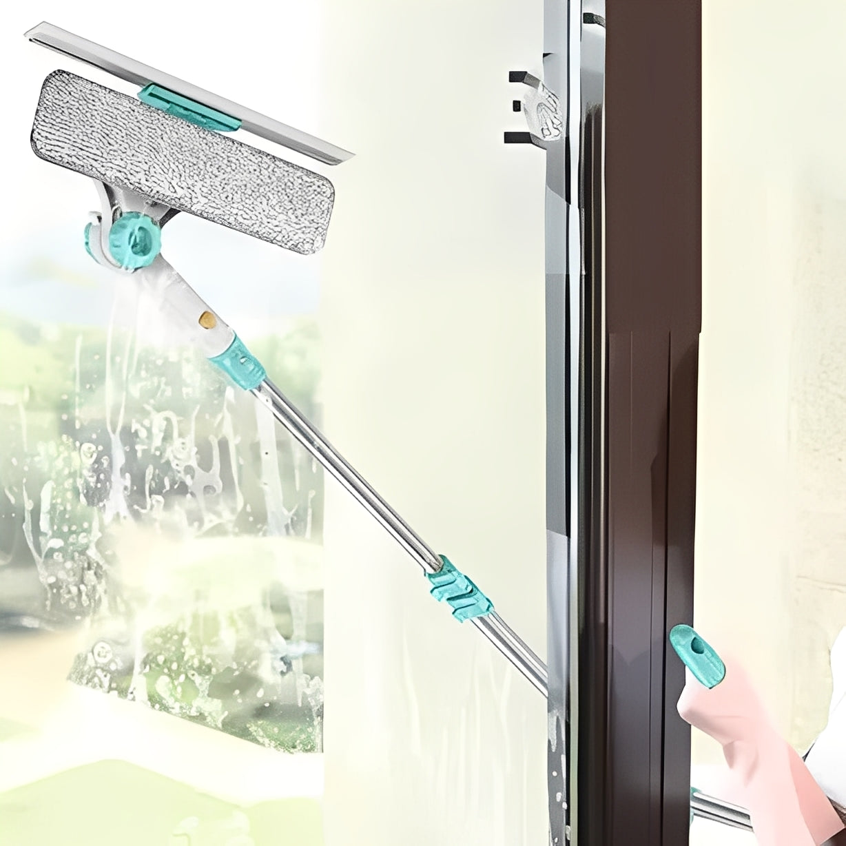 Outil de brosse de nettoyage de vitres extensible