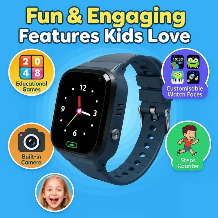Montre-téléphone GPS intelligente pour enfants