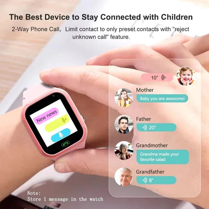 Montre-téléphone GPS intelligente pour enfants