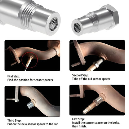 Adaptateur de capteur d'oxygène universel M18x1.5 en acier inoxydable pour voiture