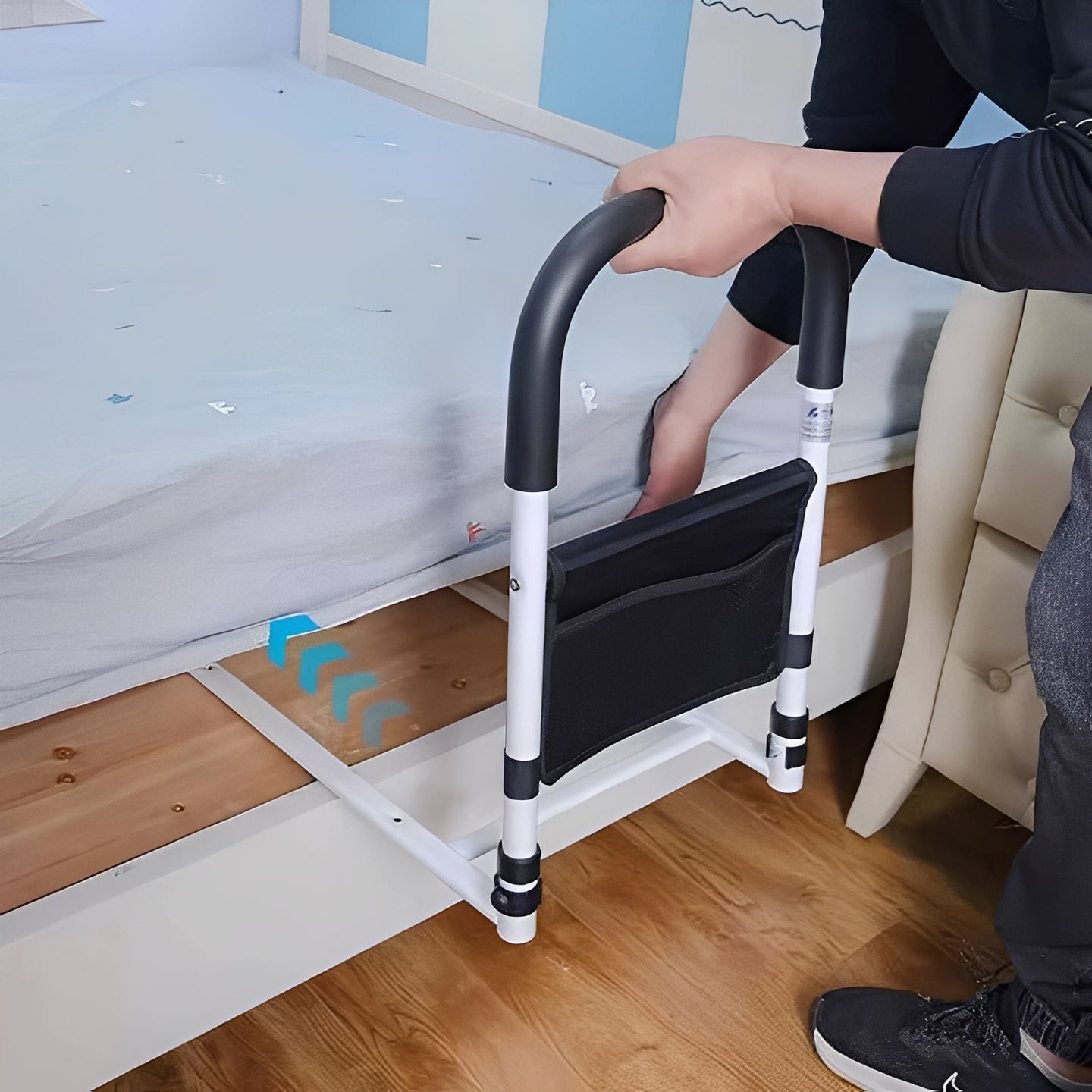 Poignée de lit ergonomique pour une aide sécurisée