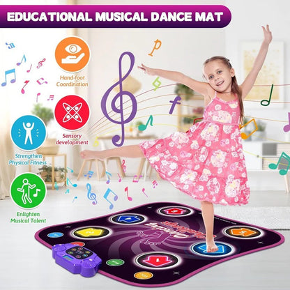 Tapis de danse amusant pour enfants avec lumières et 5 modes de jeu