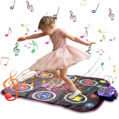 Tapis de danse amusant pour enfants avec lumières et 5 modes de jeu