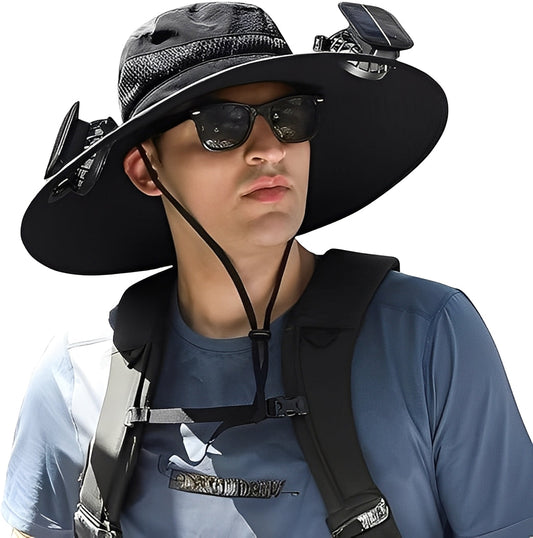 Cooling Sun Hat with USB Fans and Breathable Mesh - Ortekor