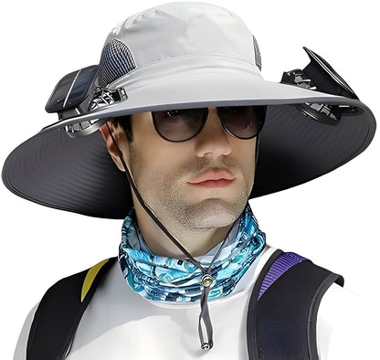 Chapeau de soleil rafraîchissant avec ventilateurs USB et maille respirante