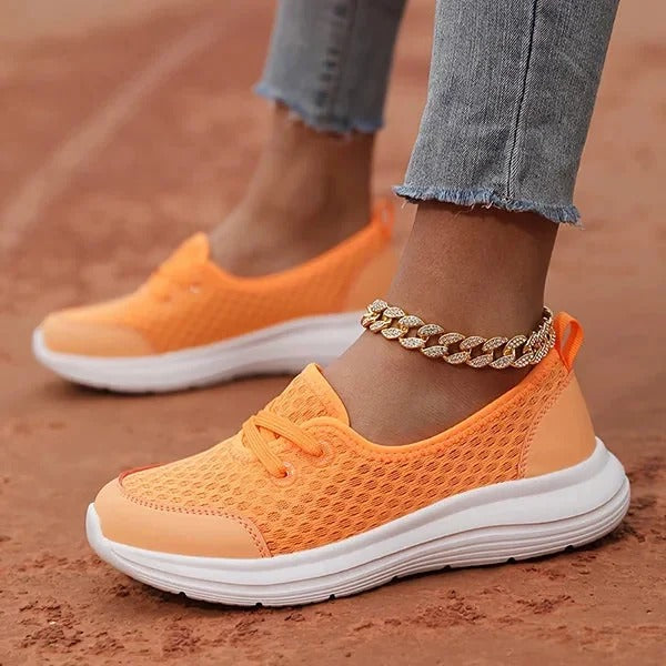 Baskets compensées respirantes pour femme