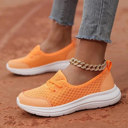 Baskets compensées respirantes pour femme
