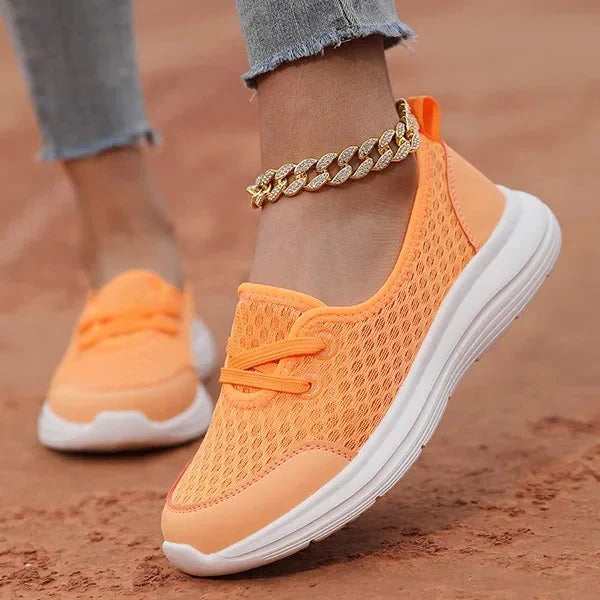 Baskets compensées respirantes pour femme