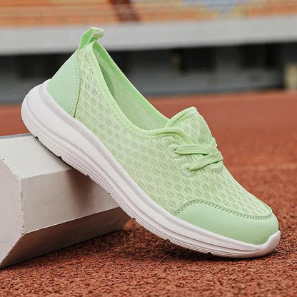 Baskets compensées respirantes pour femme