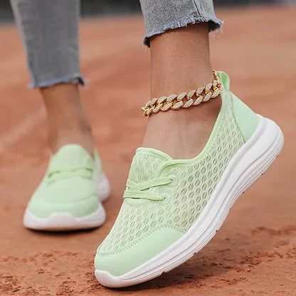 Baskets compensées respirantes pour femme