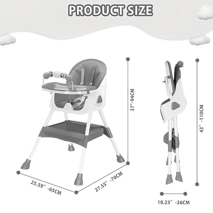 Chaise portable pour bébé avec cadre métallique durable
