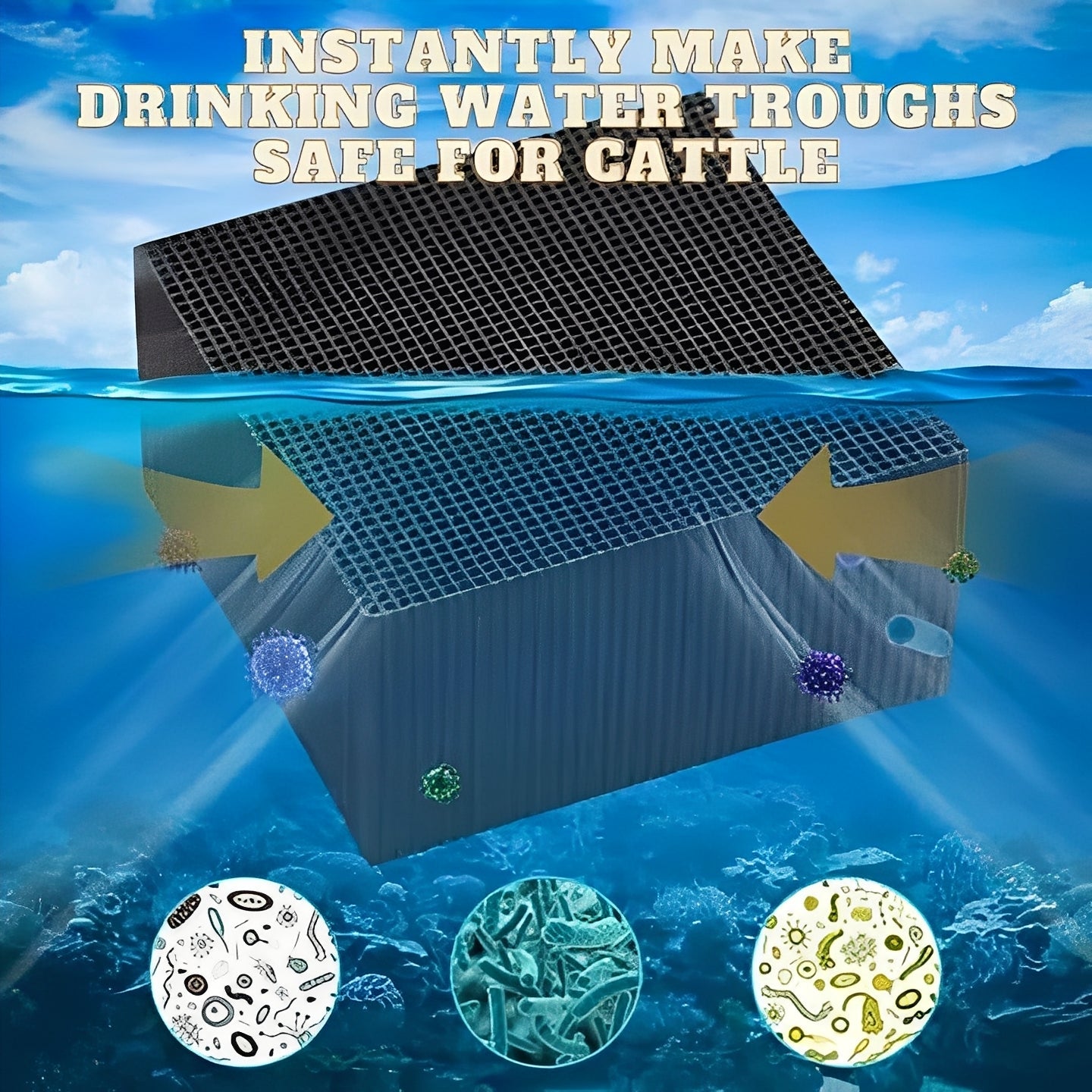 Bloc Purificateur d'Eau à Filtre Naturel pour Aquariums