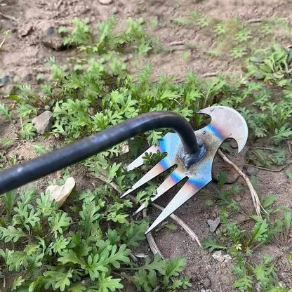 Désherbeur de jardin facile avec 4 griffes métalliques