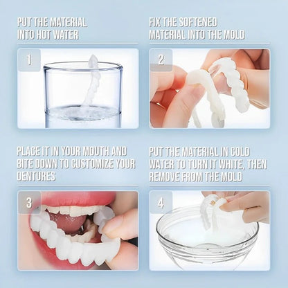 Facettes dentaires Easy Fit Clip On pour dents supérieures et inférieures