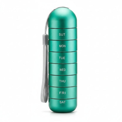Pilulier compact portable avec capacité de 7 jours