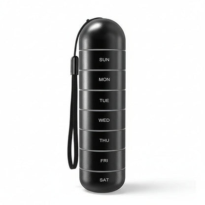Pilulier compact portable avec capacité de 7 jours