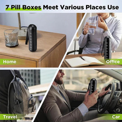 Pilulier compact portable avec capacité de 7 jours
