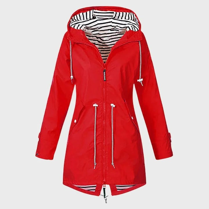 Waterproof Ladies Windbreaker with Adjustable Hood - Ortekor