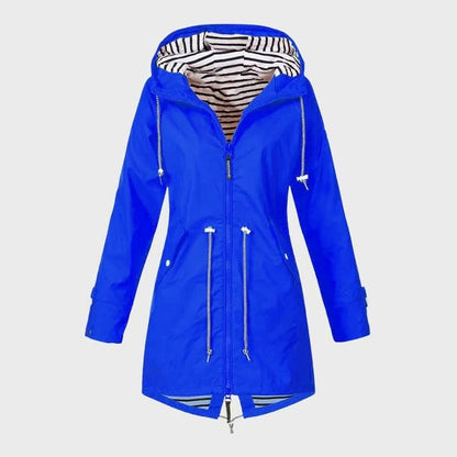 Coupe-vent imperméable pour femme avec capuche réglable