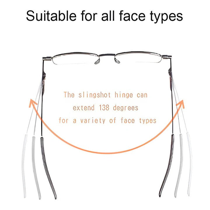 Lunettes de lecture compactes avec monture en métal