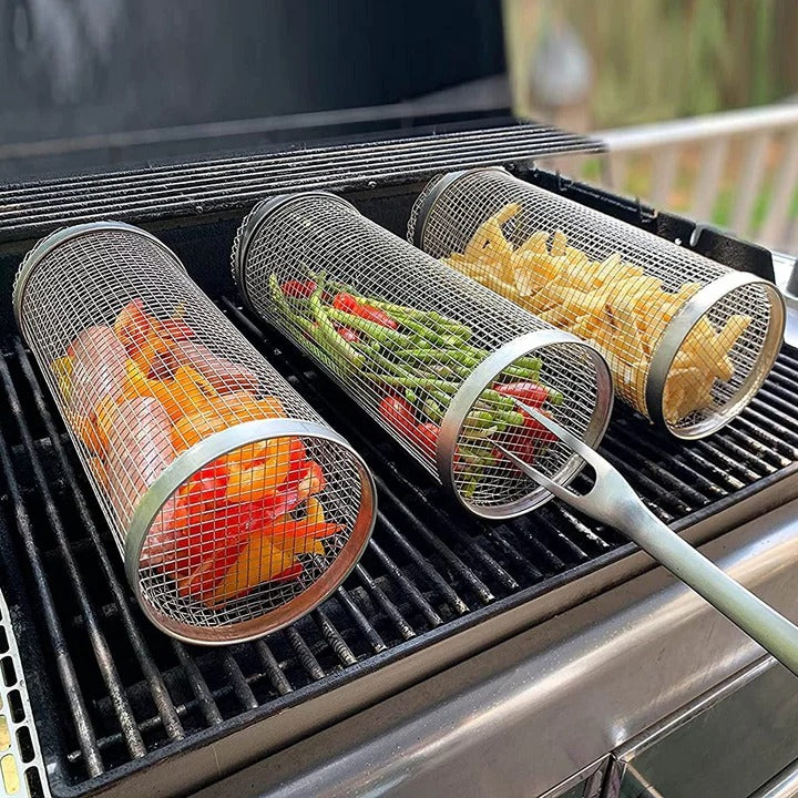 Panier de cuisson pour barbecue Easy Turn avec rotation à 360°