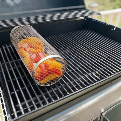 Easy Turn BBQ Grill Basket with 360 Rotation - Ortekor
