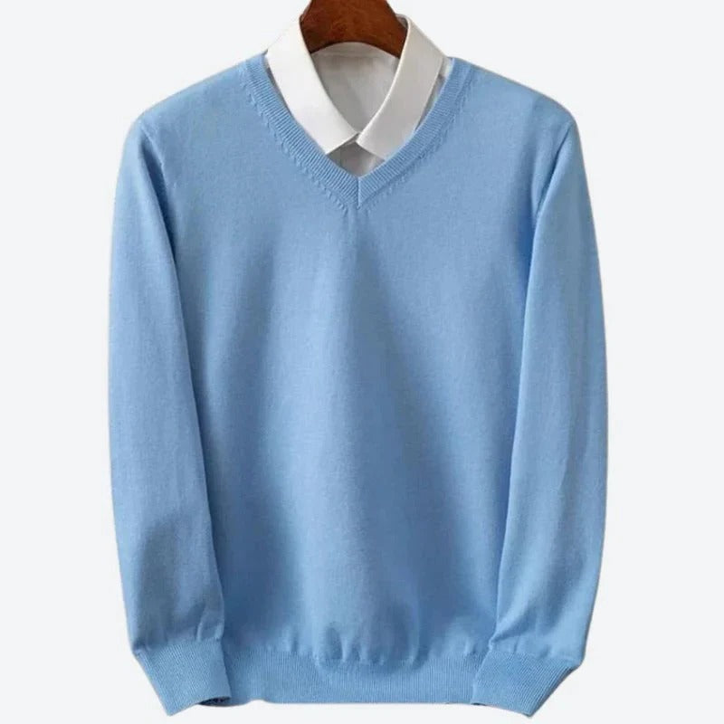Pull ras-du-cou doux en cachemire pour homme