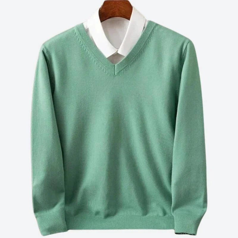 Pull ras-du-cou doux en cachemire pour homme