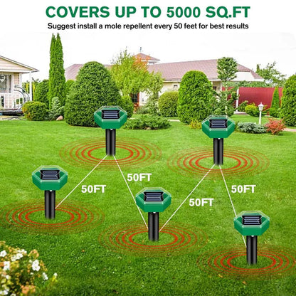 Répulsif Solaire pour Nuisibles d'Extérieur, Lot de 4
