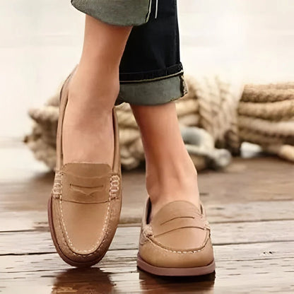 Mocassins classiques à talon bas pour femme