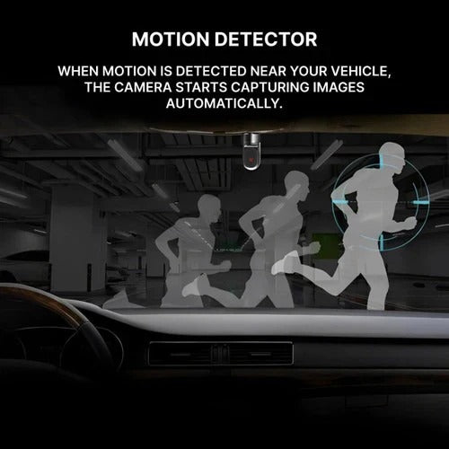 Caméra de voiture compacte avec vue large et batterie rechargeable