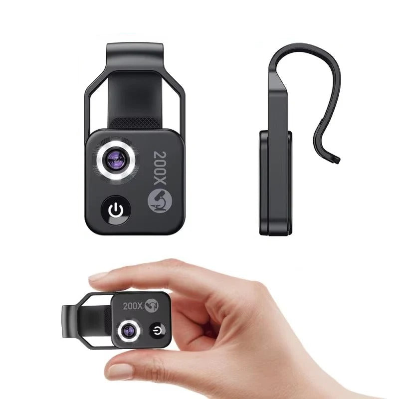 Smart Lens | Objectif photo 200X pour smartphone avec fixation universelle | Photographie macro haute définition pour des détails incroyables