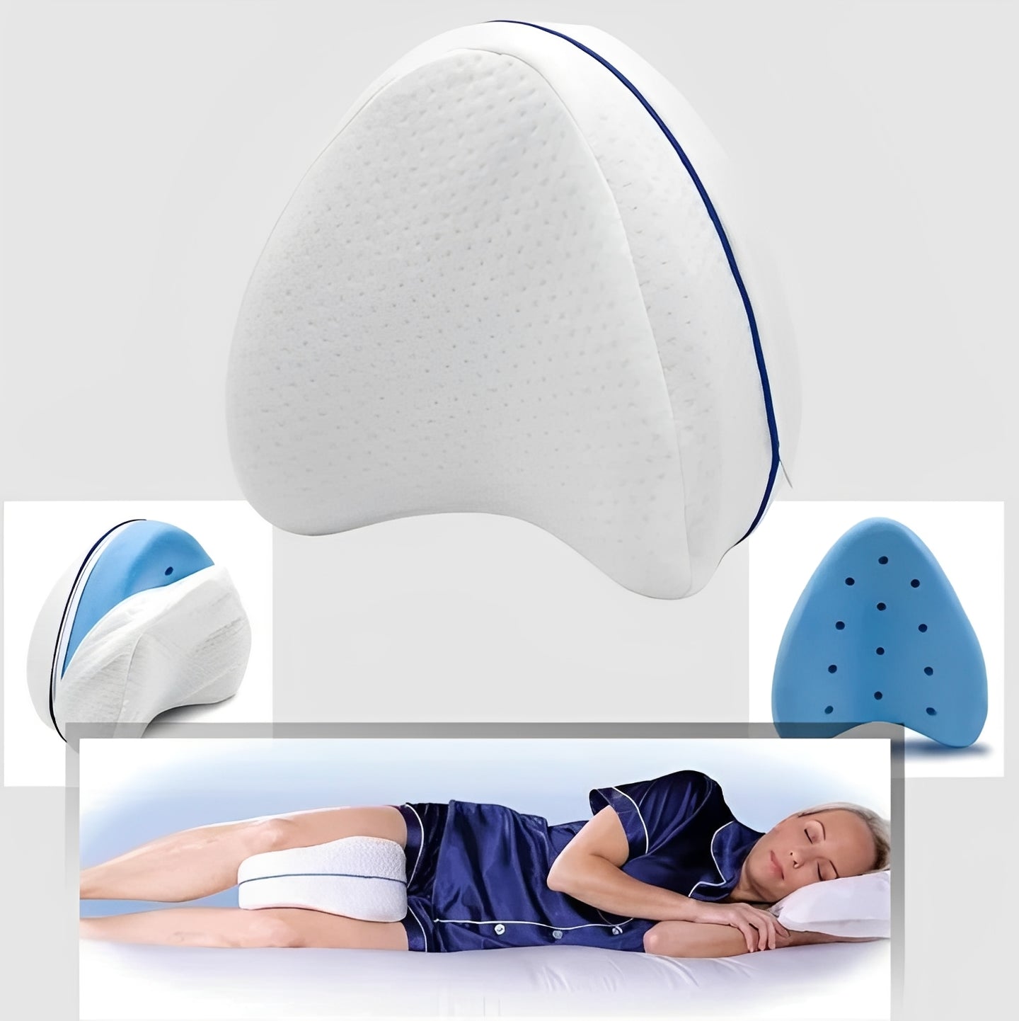 Oreiller de genoux profilé pour dormeurs latéraux – Confort et soutien