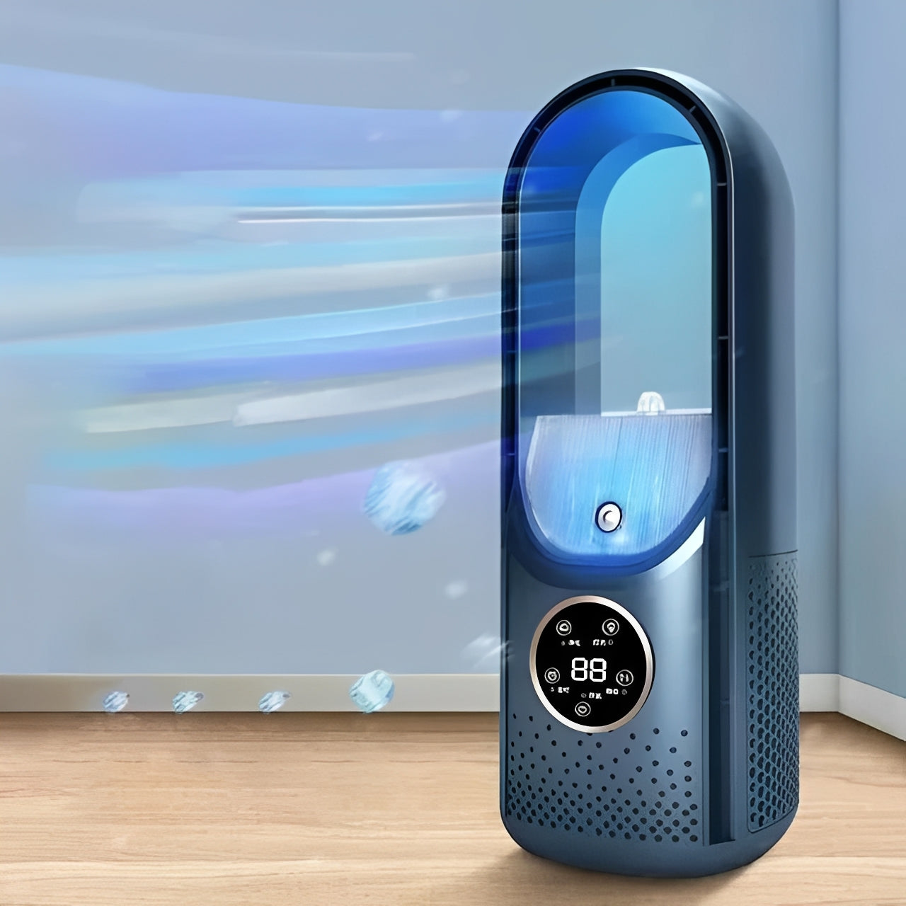 Refroidisseur d'air évaporatif compact sans pales