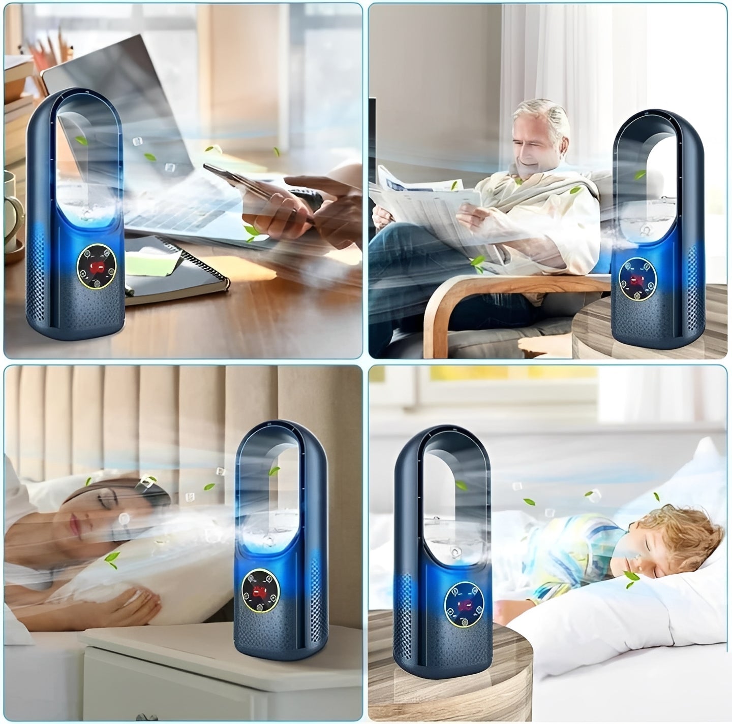 Refroidisseur d'air évaporatif compact sans pales