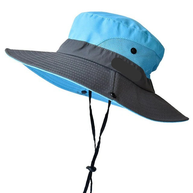 Chapeau d'été léger à large bord avec sangle réglable