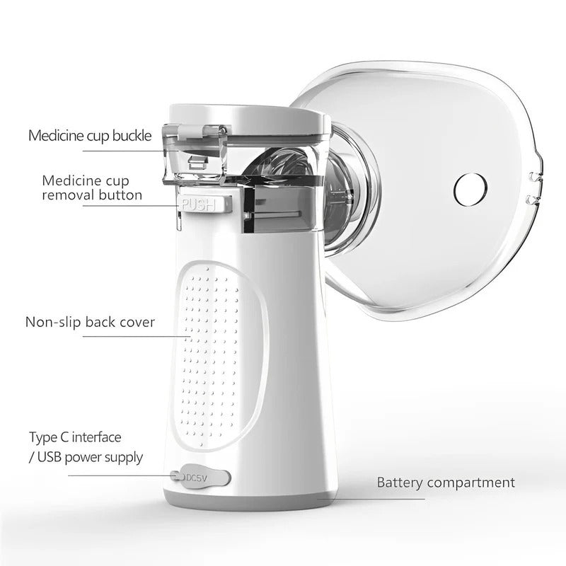 Nébuliseur de voyage compact avec 2 réglages de brume