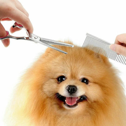 Pet Grooming Scissors Set with Sharp Stainless Blades - Ortekor